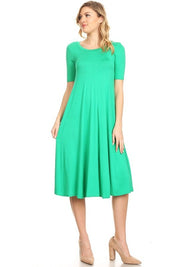 Women's Oversized A-Line Jersey Knit Short Sleeve Dress