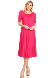 Women's Oversized A-Line Jersey Knit Short Sleeve Dress