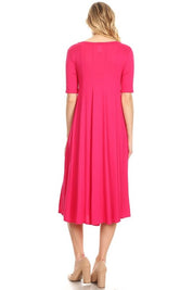 Women's Oversized A-Line Jersey Knit Short Sleeve Dress