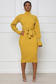 Women's Body-Con Long Sleeve Maxi Sweater Dress