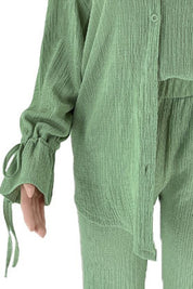 Women's Long Sleeve Casual Two-Piece Pant Set