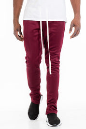 SOLID COLOR PLAIN BASIC TRACK PANTS