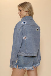 Eye denim jacket