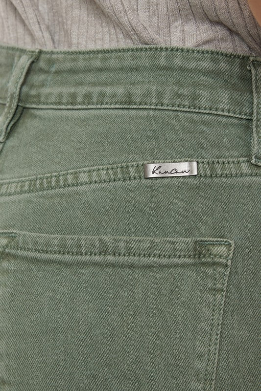 Women's Vintage Olive Straight Jeans