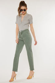 Women's Vintage Olive Straight Jeans