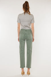 Women's Vintage Olive Straight Jeans