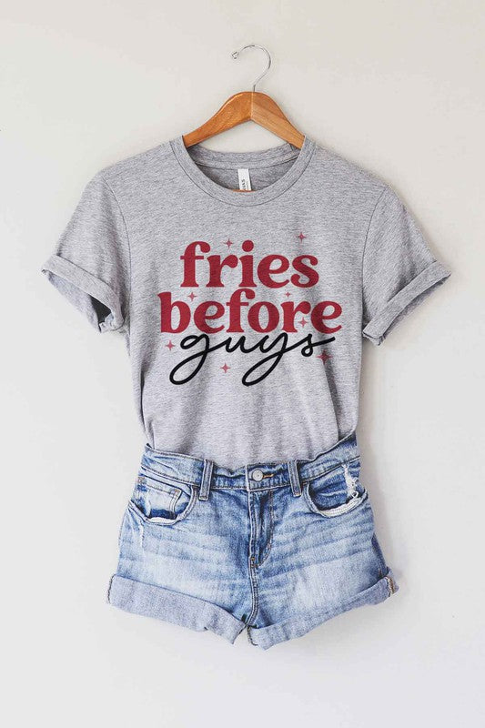 FRIES BEFORE GUYS GRAPHIC PLUS SIZE TEE