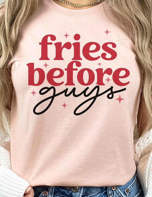 FRIES BEFORE GUYS GRAPHIC PLUS SIZE TEE