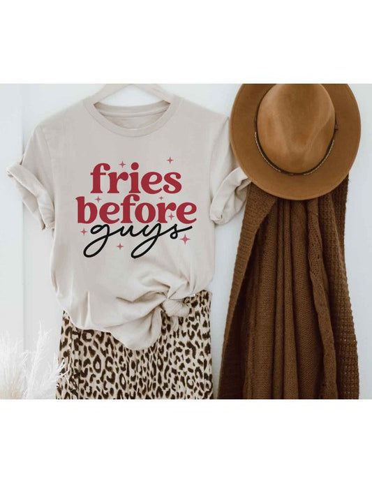 FRIES BEFORE GUYS GRAPHIC PLUS SIZE TEE