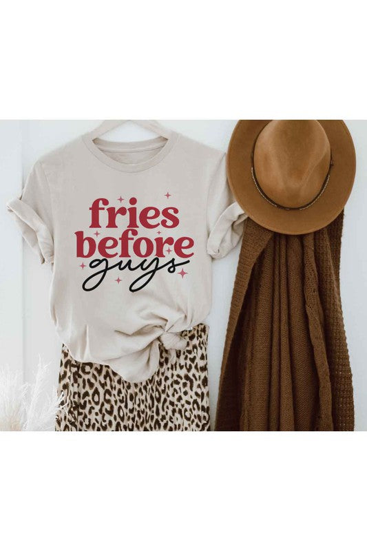 FRIES BEFORE GUYS GRAPHIC PLUS SIZE TEE