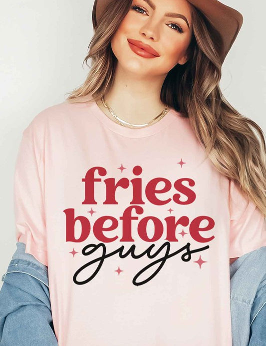 FRIES BEFORE GUYS GRAPHIC PLUS SIZE TEE