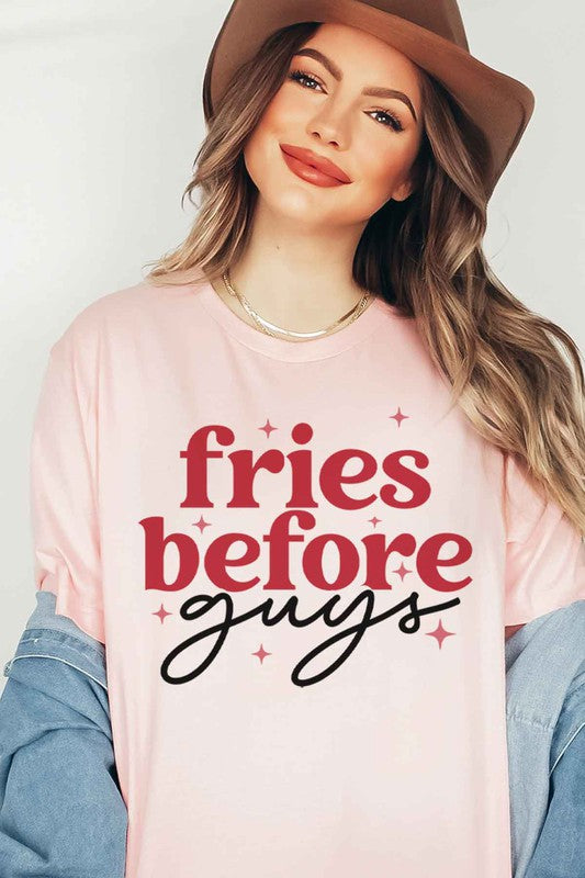 FRIES BEFORE GUYS GRAPHIC PLUS SIZE TEE