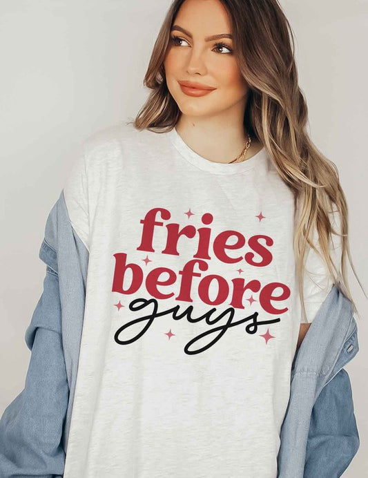 FRIES BEFORE GUYS GRAPHIC PLUS SIZE TEE