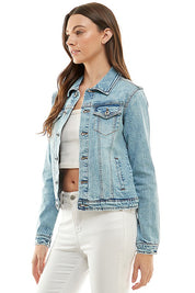 Women's Casual Spandex Denim Jacket