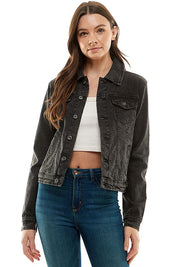 Women's Casual Spandex Denim Jacket