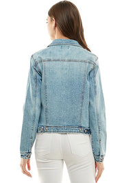 Women's Casual Spandex Denim Jacket