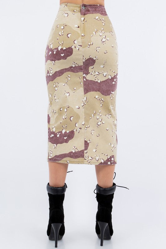 Women's Desert Camo Cargo Pencil Skirt