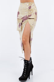 Women's Desert Camo Cargo Pencil Skirt