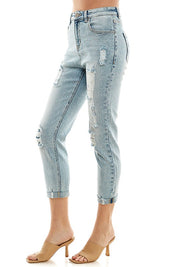 Destructed Cuffed Boyfriend Jean