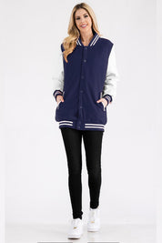 Women's Oversized Varsity Letterman Jacket