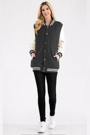 Women's Oversized Varsity Letterman Jacket