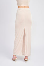 Women's High Waisted Sheer Maxi Skirt