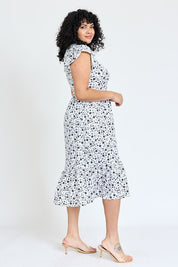 Women's Flutter Sleeve Ditsy Floral Sundress