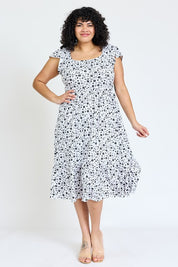 Women's Flutter Sleeve Ditsy Floral Sundress