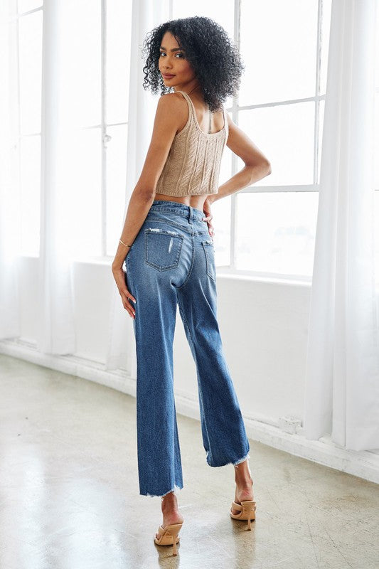 Women's High Rise Relaxed Wide Leg Jeans