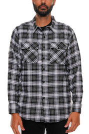 Men's Regular Fit Checkered Flannel Long Sleeve Shirt