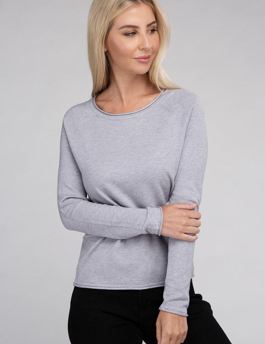 Viscose Round Neck Basic Sweater