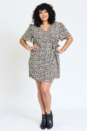 Women's Plus Ditsy Floral Wrap Dress