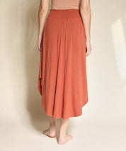 Women's Bamboo Maxi Skirt with Smocked Waist