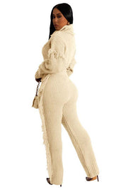 Women's Casual Long Sleeve Sweater Pants Set