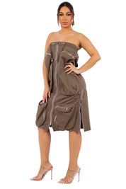 Women's Two-Way Long Maxi Skirt with Elastic Waist