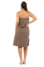 Women's Two-Way Long Maxi Skirt with Elastic Waist