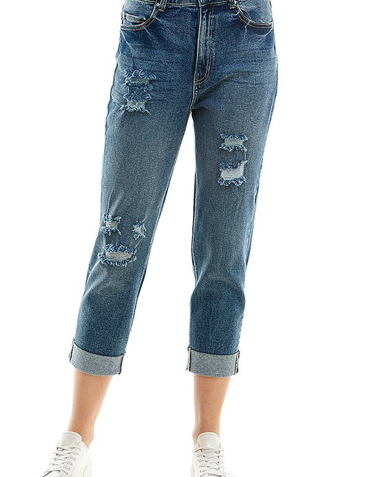 Women's Stretch Roll-up Denim Pant