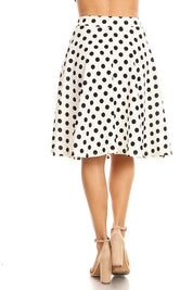 Women's A-Line Polka Dot Knee Length Skirt