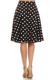 Women's A-Line Polka Dot Knee Length Skirt