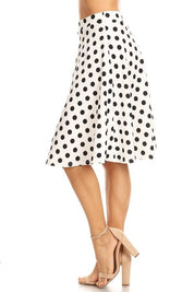 Women's A-Line Polka Dot Knee Length Skirt