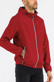 Men's Lightweight Waterproof Hooded Windbreaker Jacket