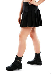 Knife Pleated Mini Skirt