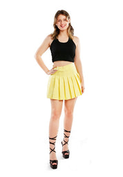 Knife Pleated Mini Skirt