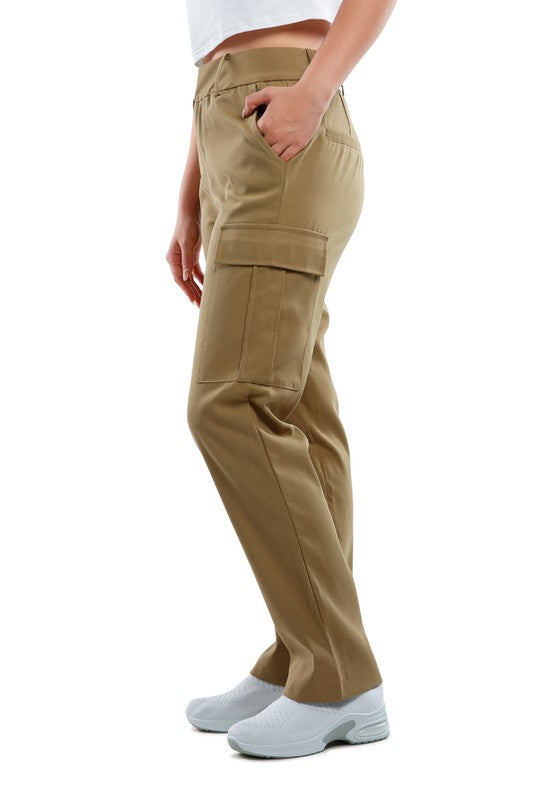 Women's High Waist Relaxed Fit Straight Pants