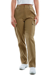 Women's High Waist Relaxed Fit Straight Pants