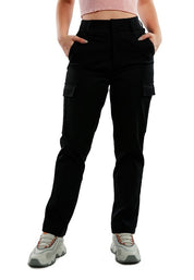 Women's High Waist Relaxed Fit Straight Pants