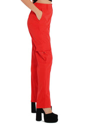 Women's Flared High Waist Wide-Leg Trousers