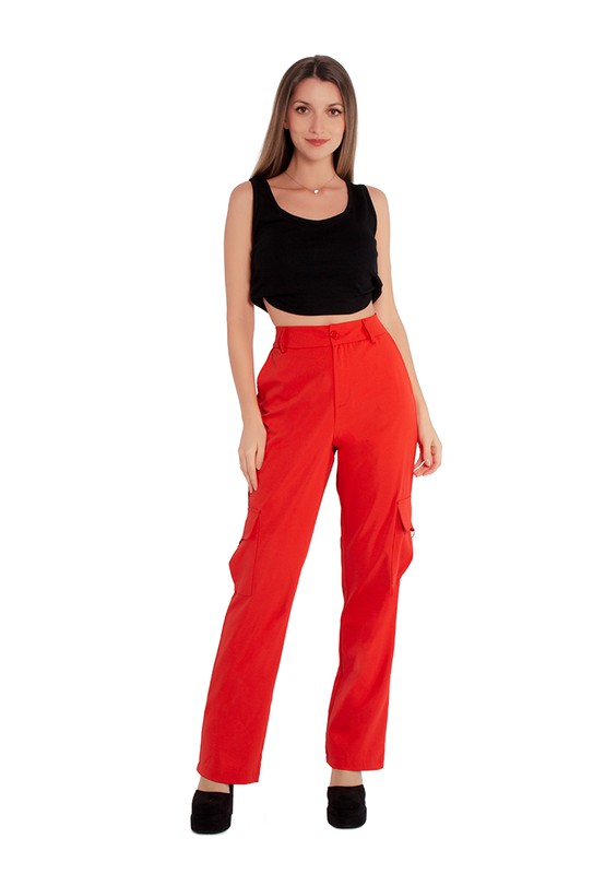 Women's Flared High Waist Wide-Leg Trousers