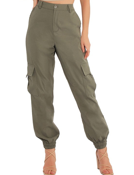 High Waist Cargo Pants