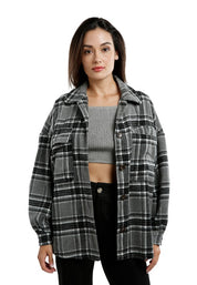 Women's Oversized Plaid Flannel Shacket